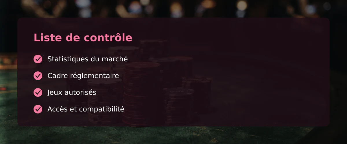 Casino mobile et réalité française — Liste de contrôle