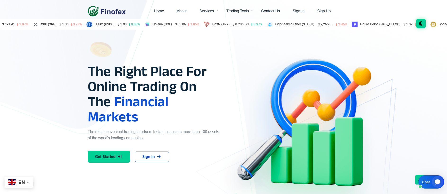 Screenshot of finofex.com