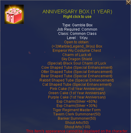 Anniversary Gamble Box