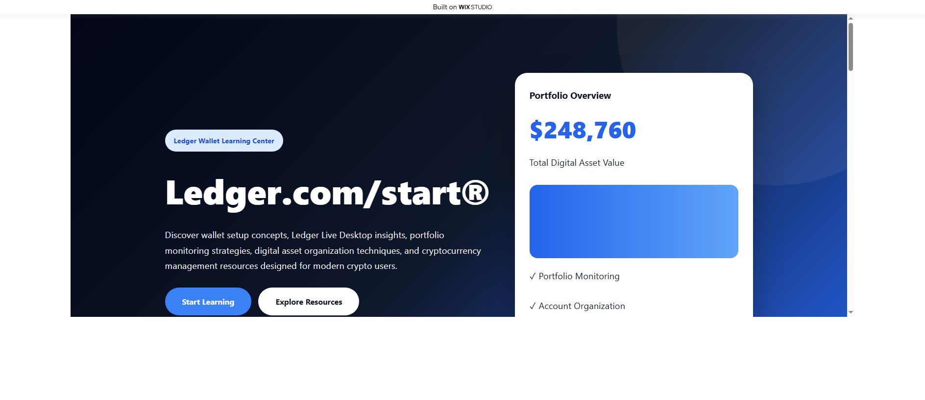 Screenshot of started-startledzer.wixstudio.com