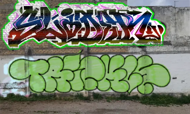 Graffiti artwork by Tkiz