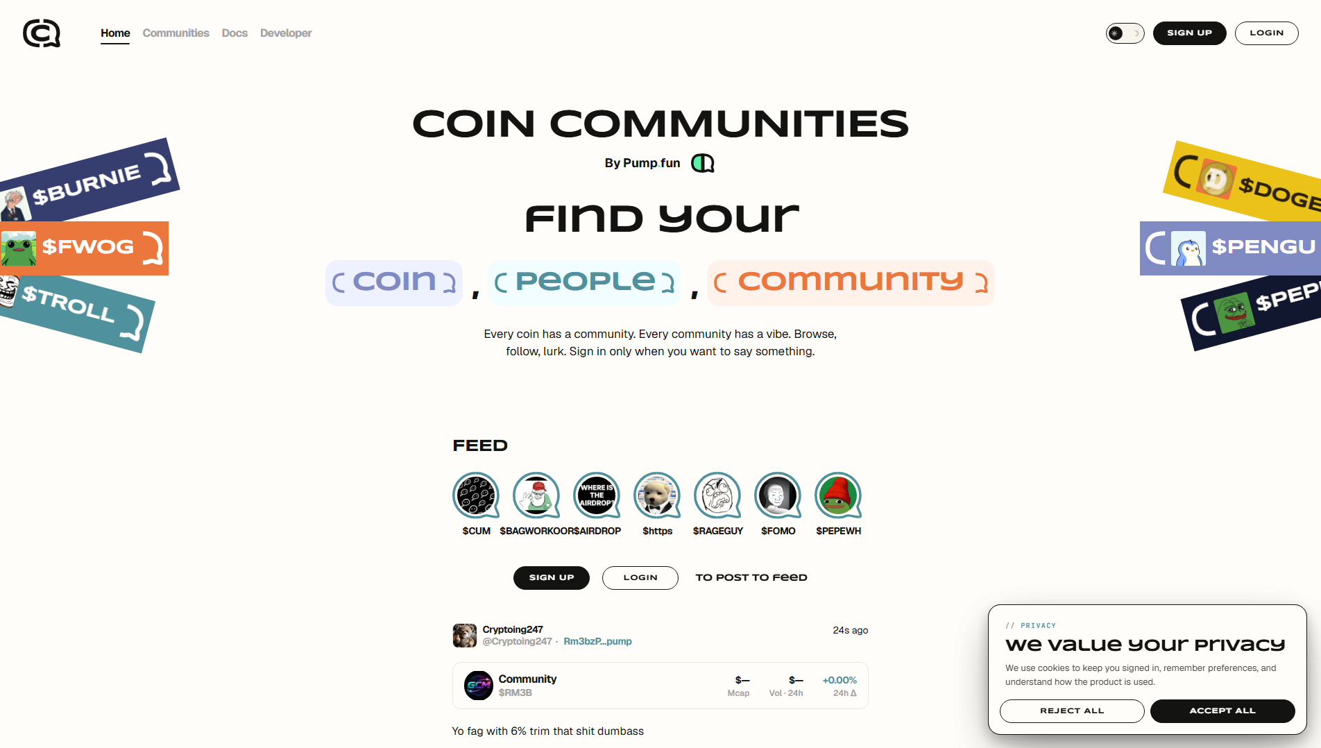 Stored capture of coinconnnunities.org