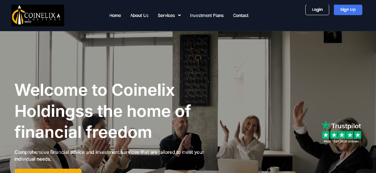 Stored capture of coinelixholdings.live