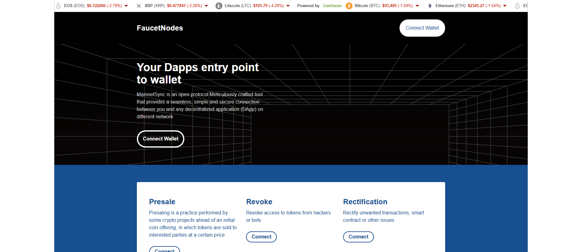 Screenshot of dapptoolsconnect.pages.dev