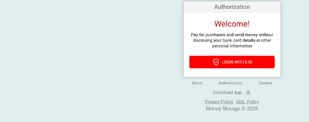 Screenshot of storage.money