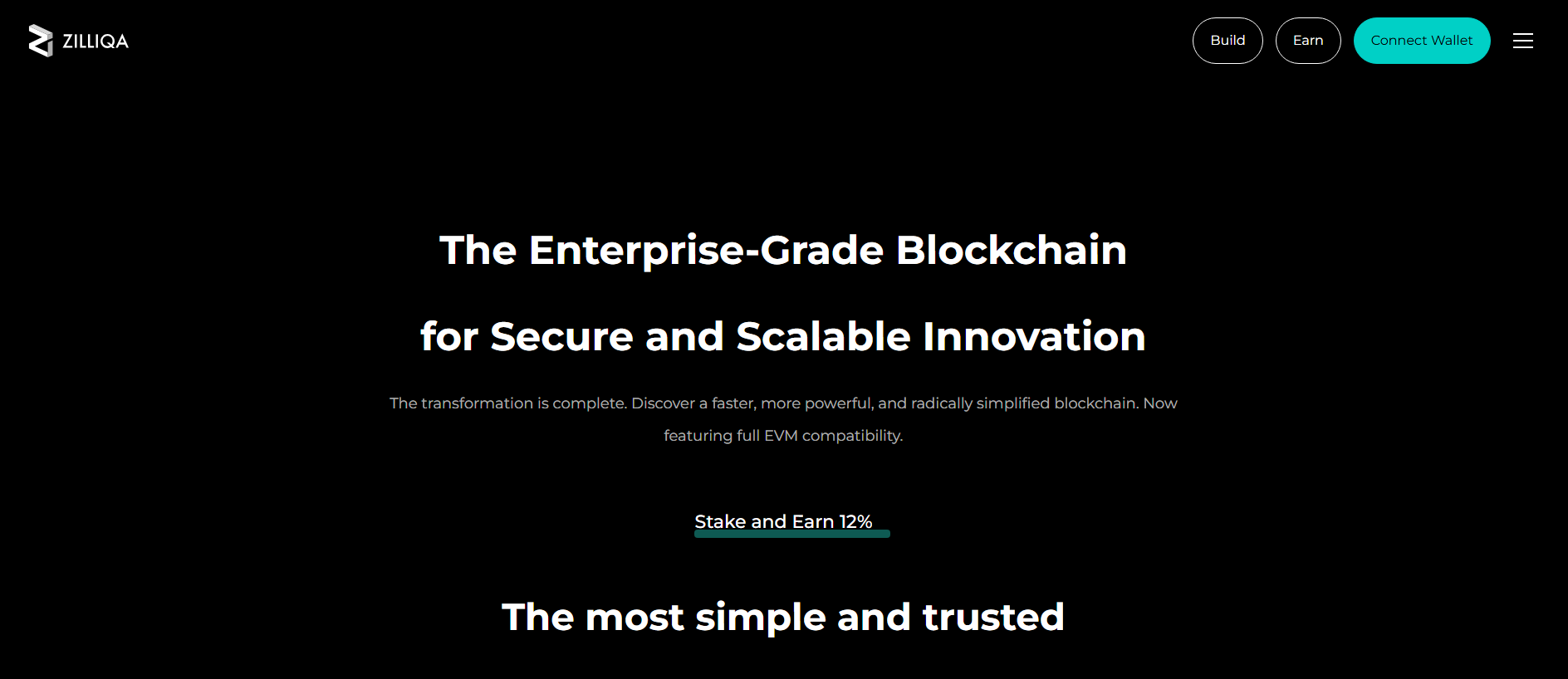 Screenshot of zilliqa-wallet.com