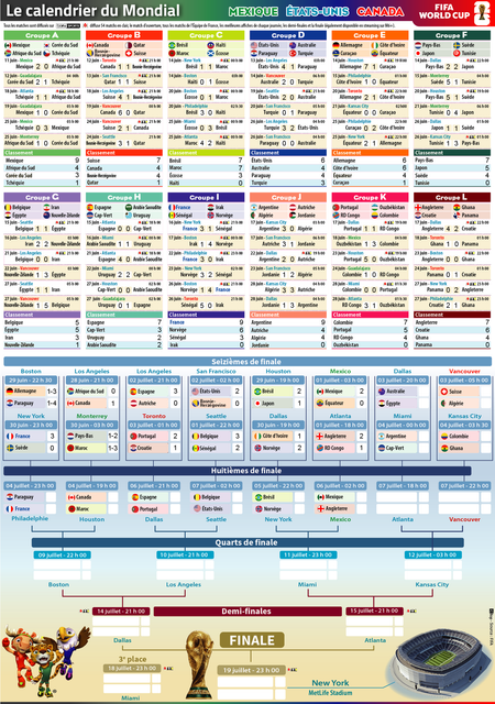 calendrier 16eme