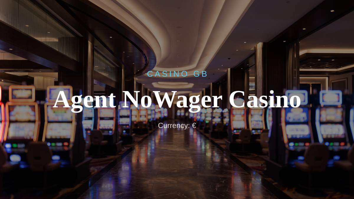 Agent NoWager Casino — welcome bonus 10% first deposit sports bonus, min dep. €20, payments: Mastercard, Bitcoin