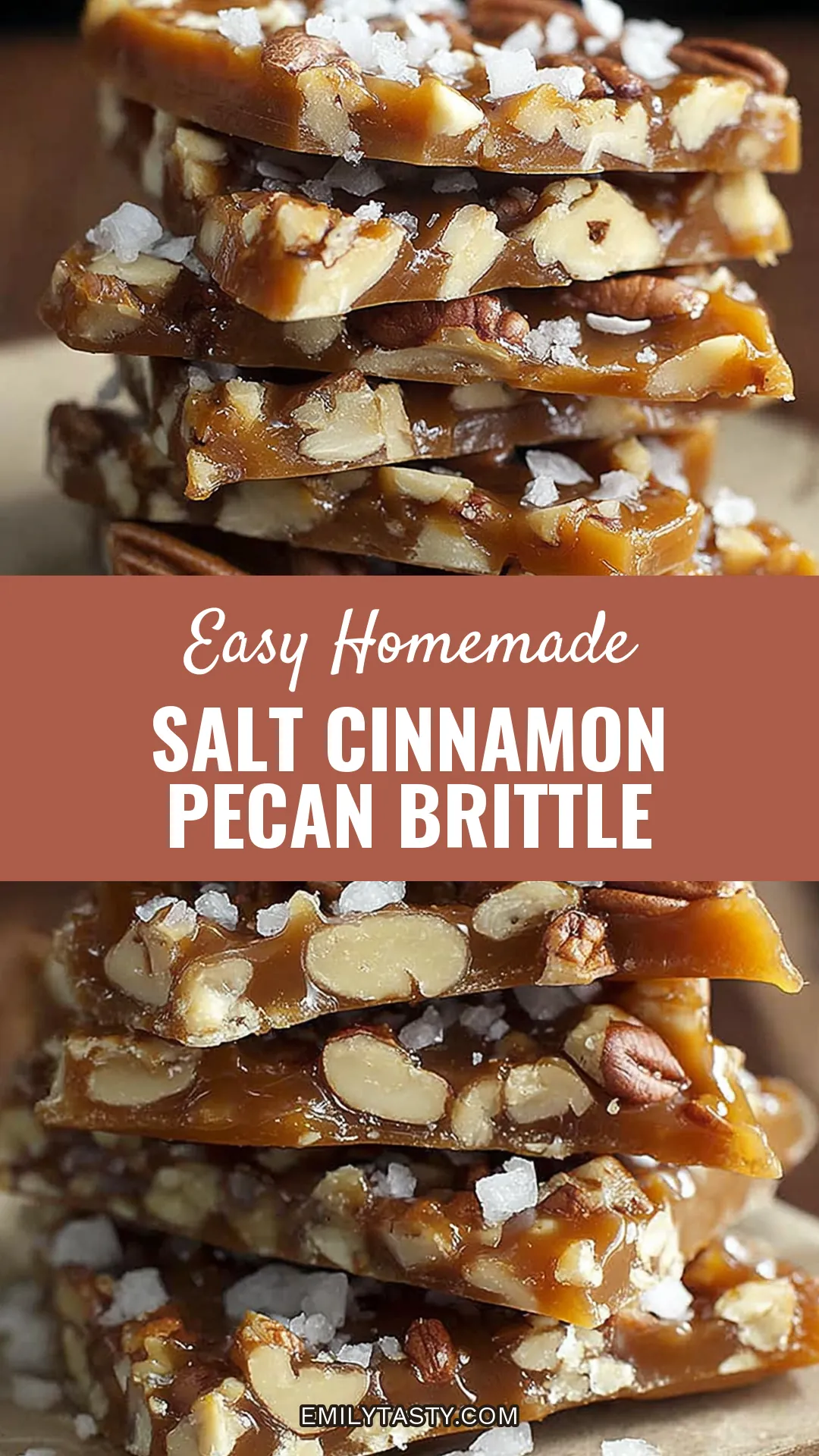 This easy homemade salted cinnamon pecan brittle is a delightful treat that everyone will love. Perfect for holiday gifting or as a sweet snack, this recipe is both quick and simple, allowing you to whip up a batch in no time. With its crunchy texture and sweet, spicy flavor, it's sure to impress friends and family alike. Discover how to make this irresistible brittle with just a few ingredients. Click to see the full recipe.