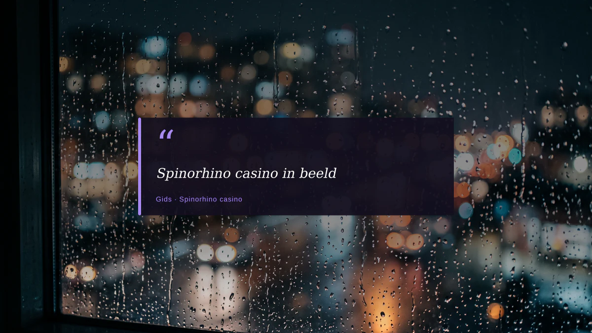 Spinorhino casino in beeld