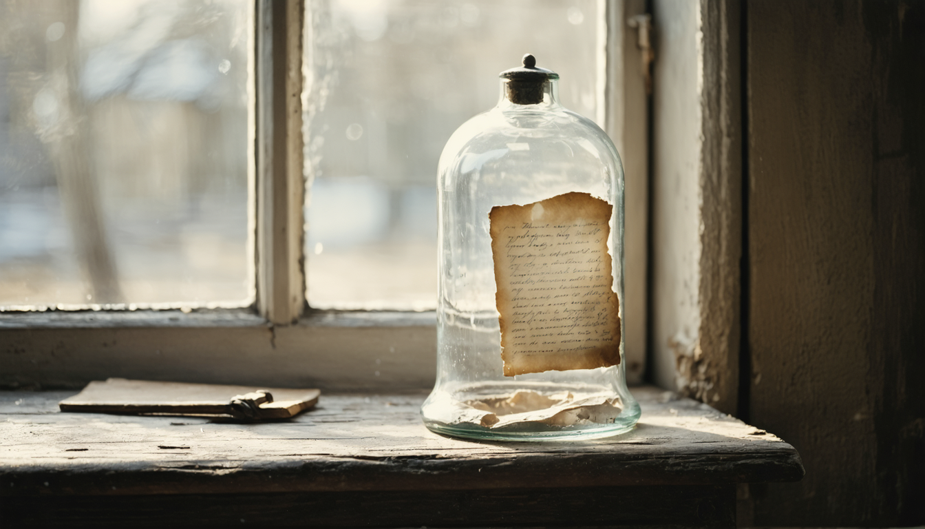 A perfectly staged moment of vulnerability, preserved under glass so no one has to actually touch it.