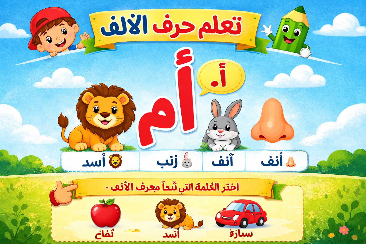 تعلم حرف الألف