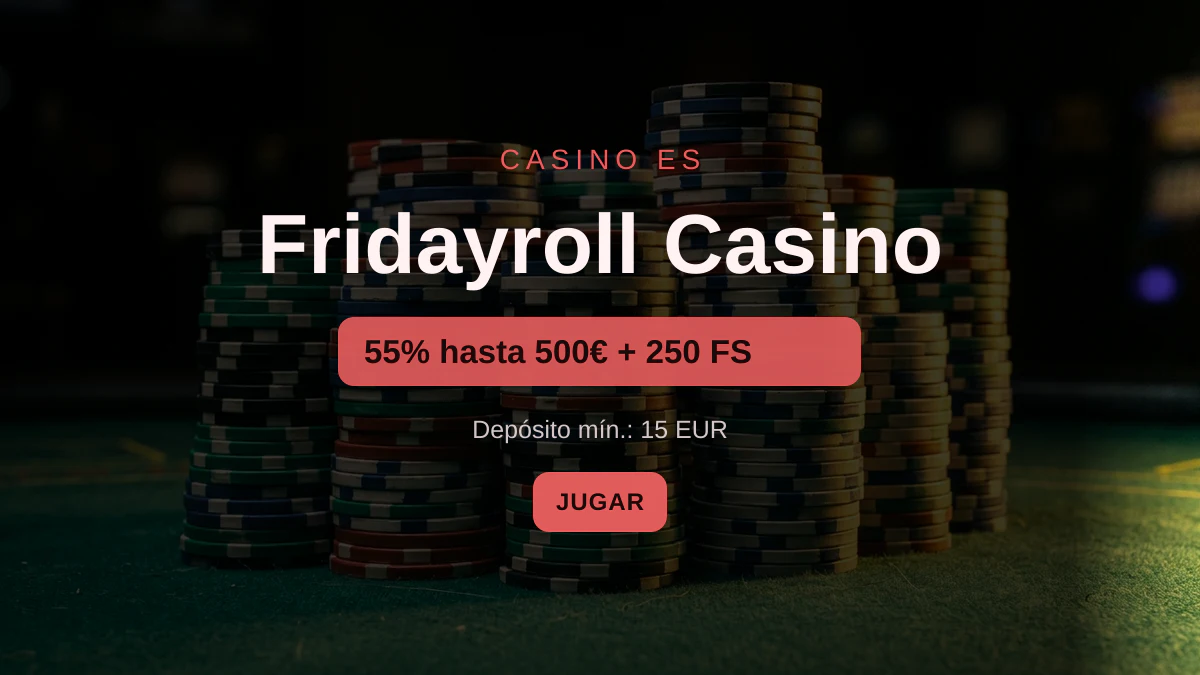 Fridayroll Casino � bono de bienvenida 55% hasta 500� + 250 FS, pagos: Visa, Mastercard, Skrill, Neteller, Paysafecard