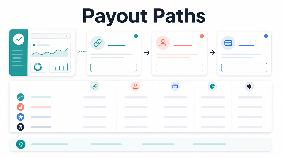 Payout path graphic for SEO affiliate program alternatives