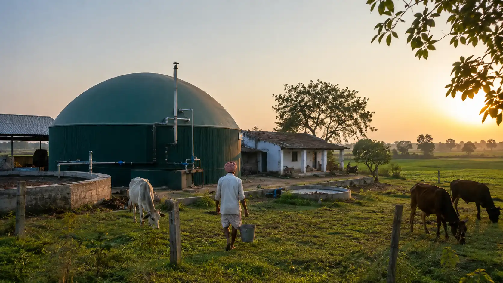 Biogas plant operator at an industrial biogas facility
