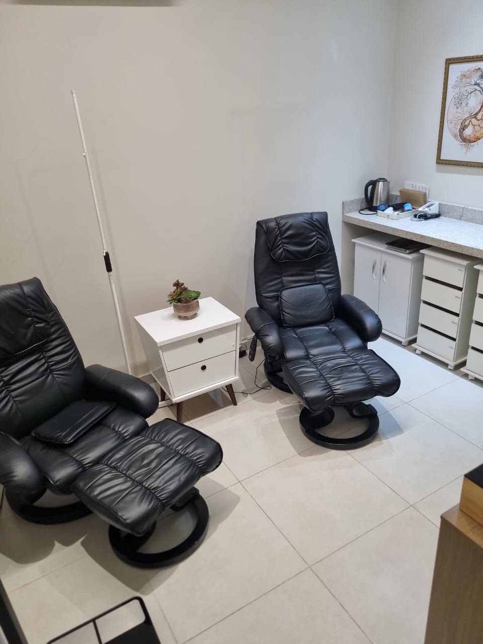 Poltronas da sala de infusão