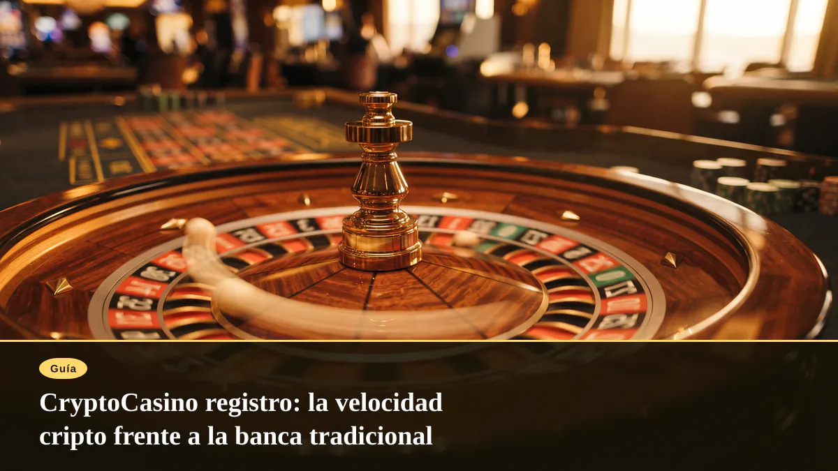 CryptoCasino registro: la velocidad cripto frente a la banca tradicional