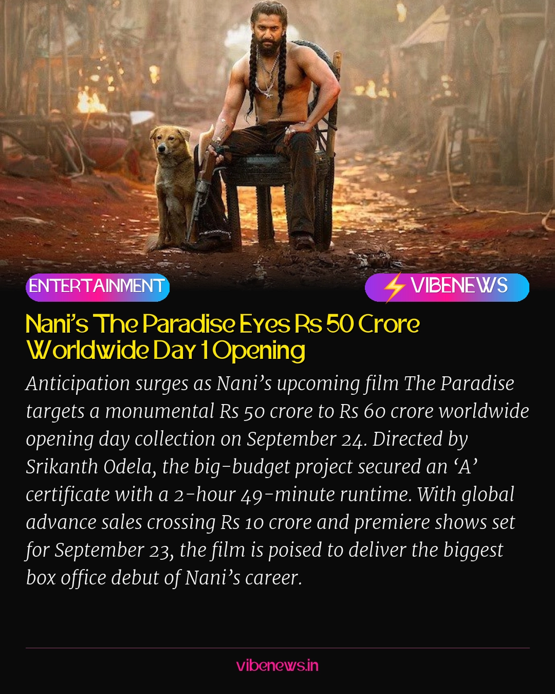 Nani’s The Paradise Eyes Rs 50 Crore Worldwide Day 1 Opening