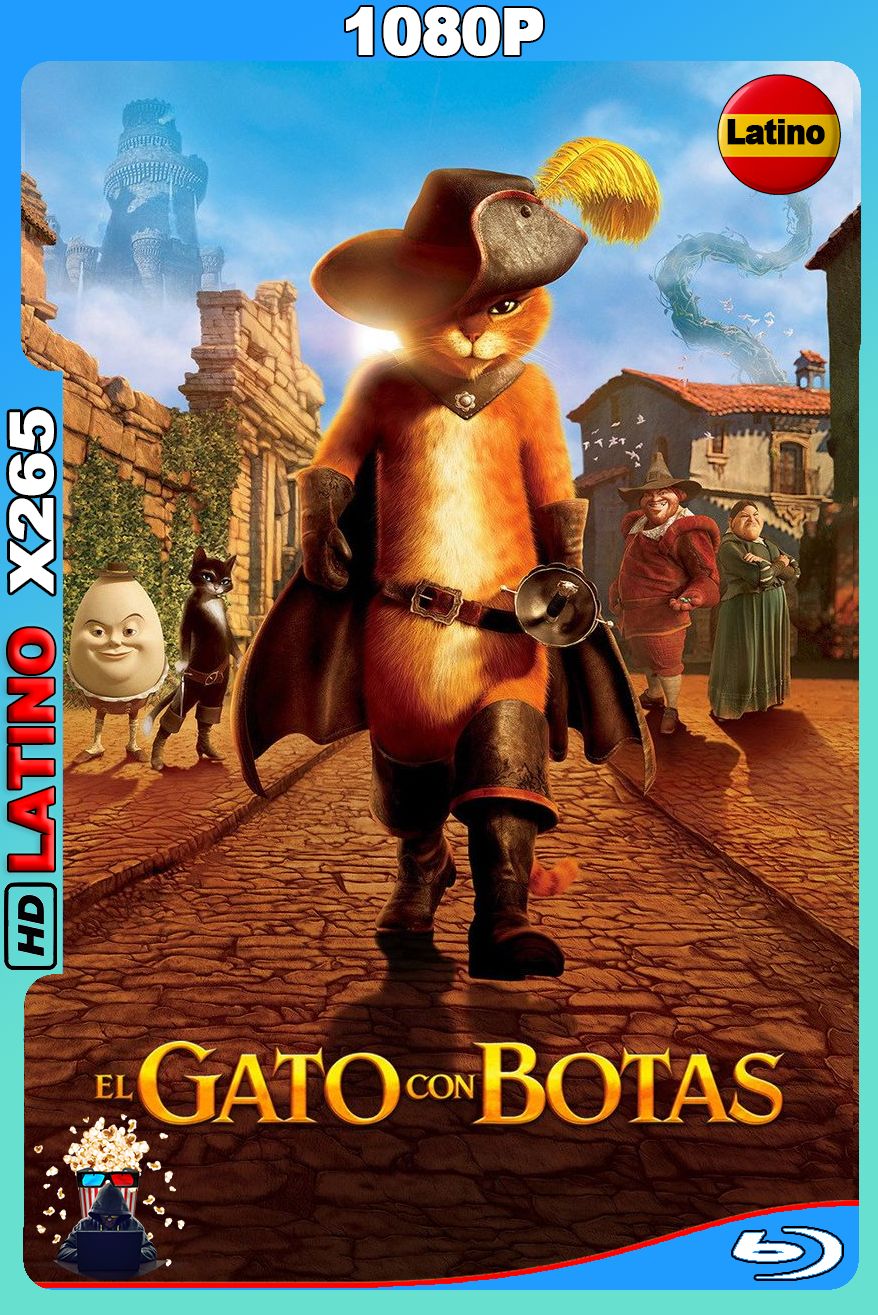 Gato con botas (2011) [1080p] BDRip X265 [Latino-Inglés]