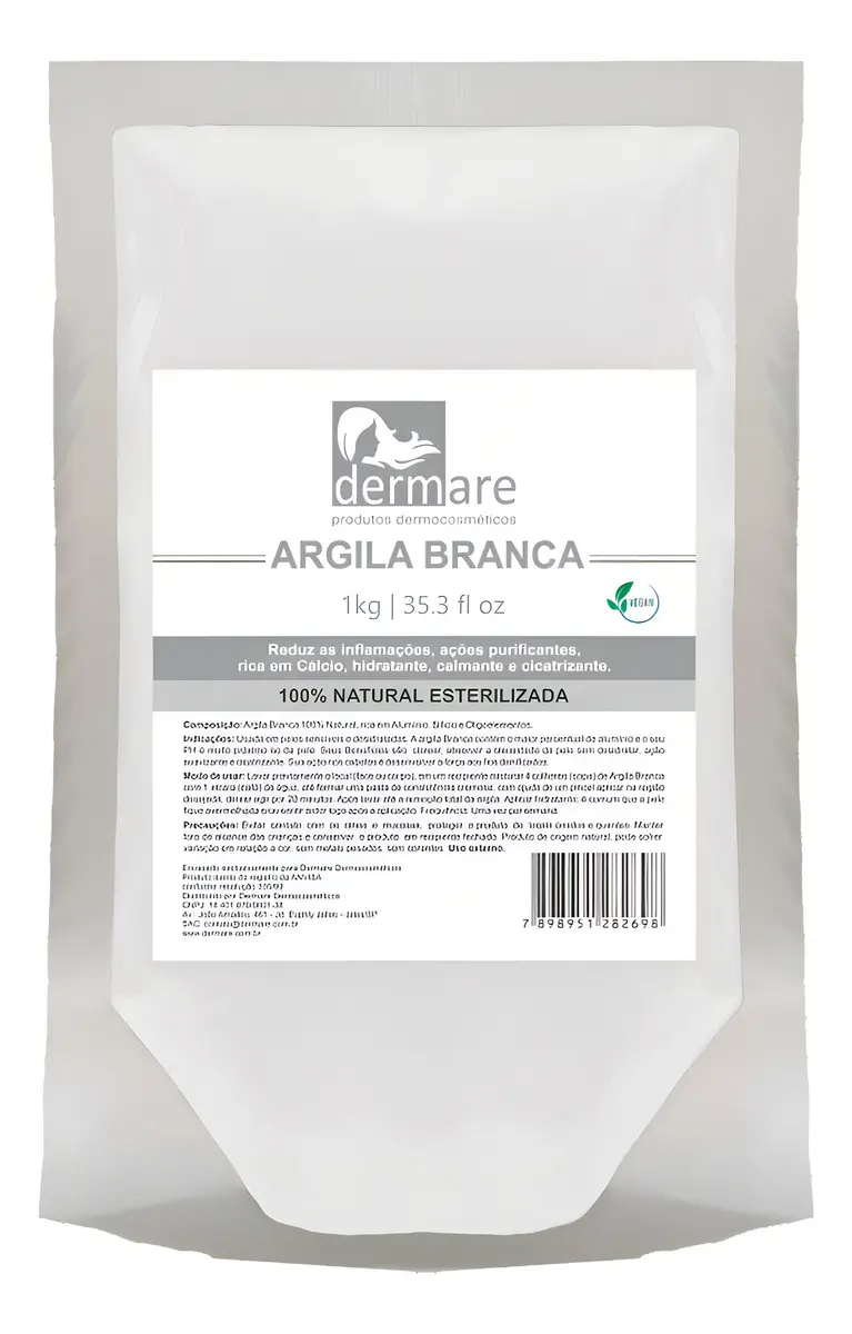 Argila Branca Dermare Máscara Facial