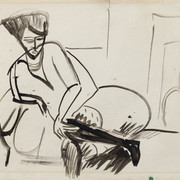 Женщина на диване 1910