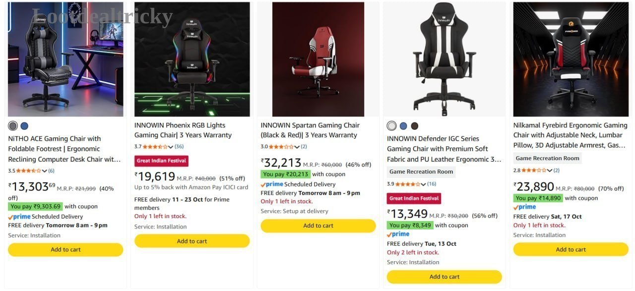 Gaming Chair Loot | Lowest Price Deal Gaming Chair Loot | Lowest Price Deal