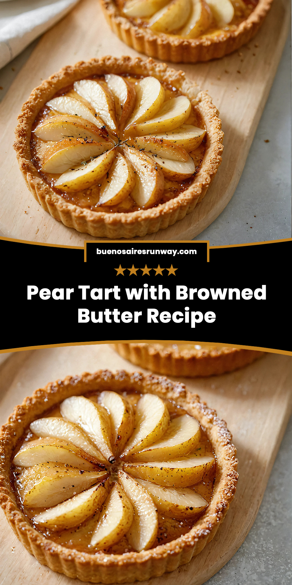 Pear Tart with Browned Butter Recipe