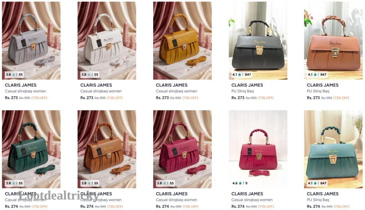 Claris James Handbags – Just ₹273 | Loot Lo