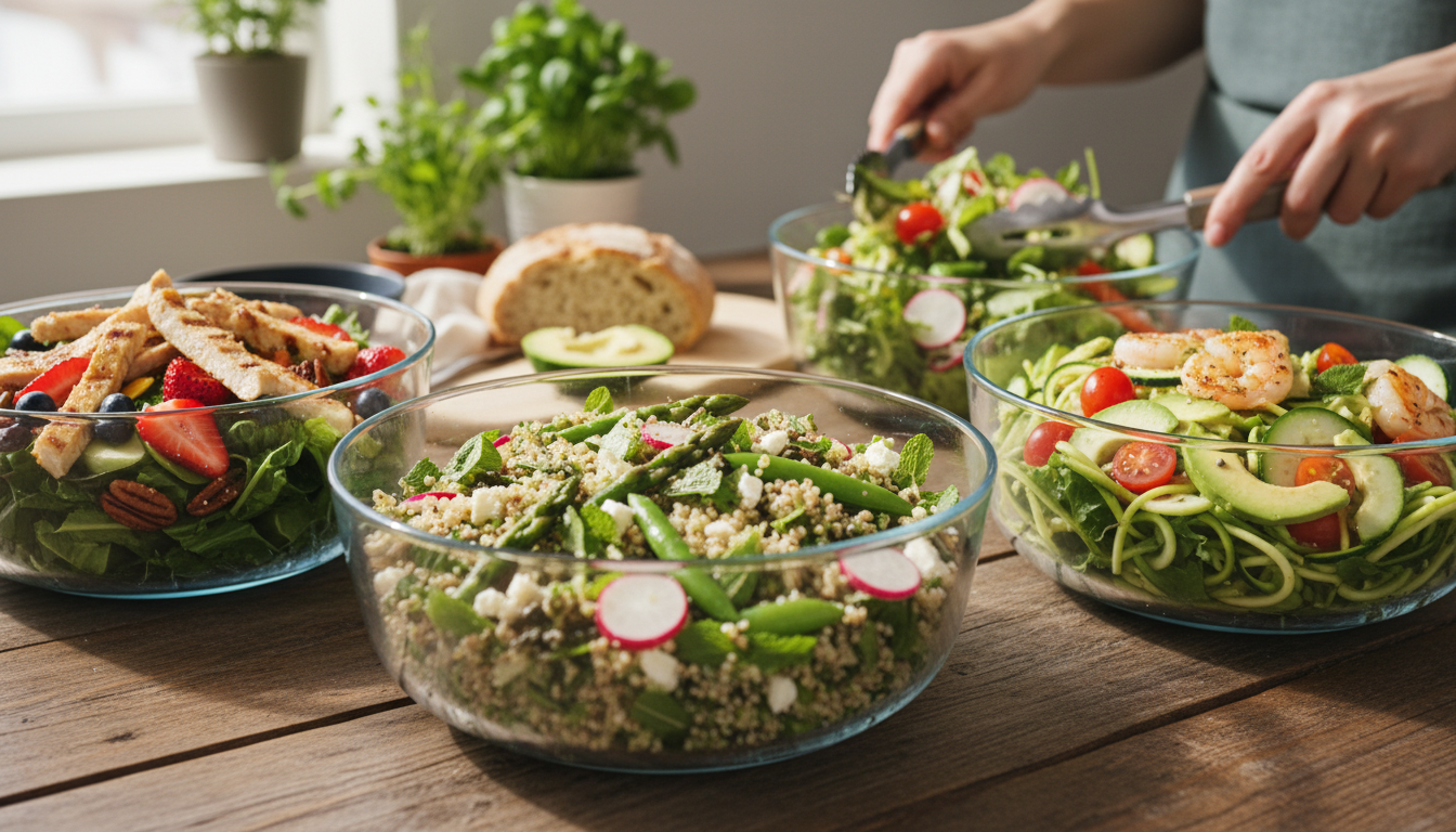 15-Minute Vibrant Spring Salads that Fill You Up | easy spring dinner recipes