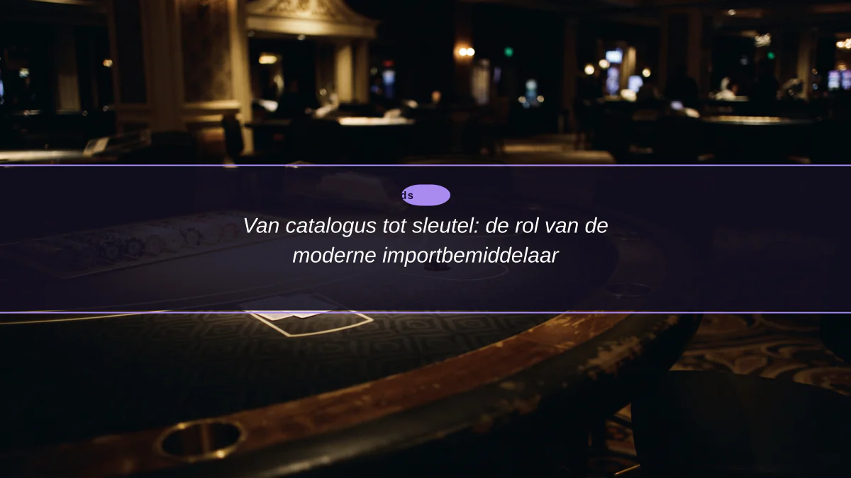 Van catalogus tot sleutel: de rol van de moderne importbemiddelaar 1 Van catalogus tot sleutel: de rol van de moderne importbemiddelaar
