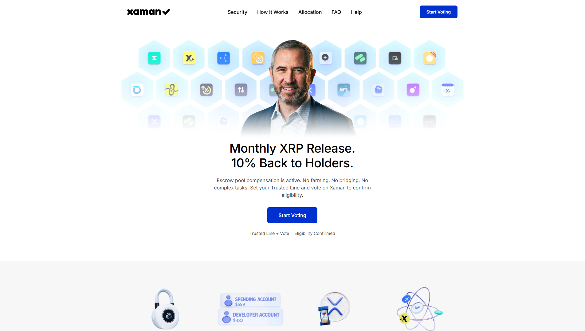 Screenshot of xamanvoting.com