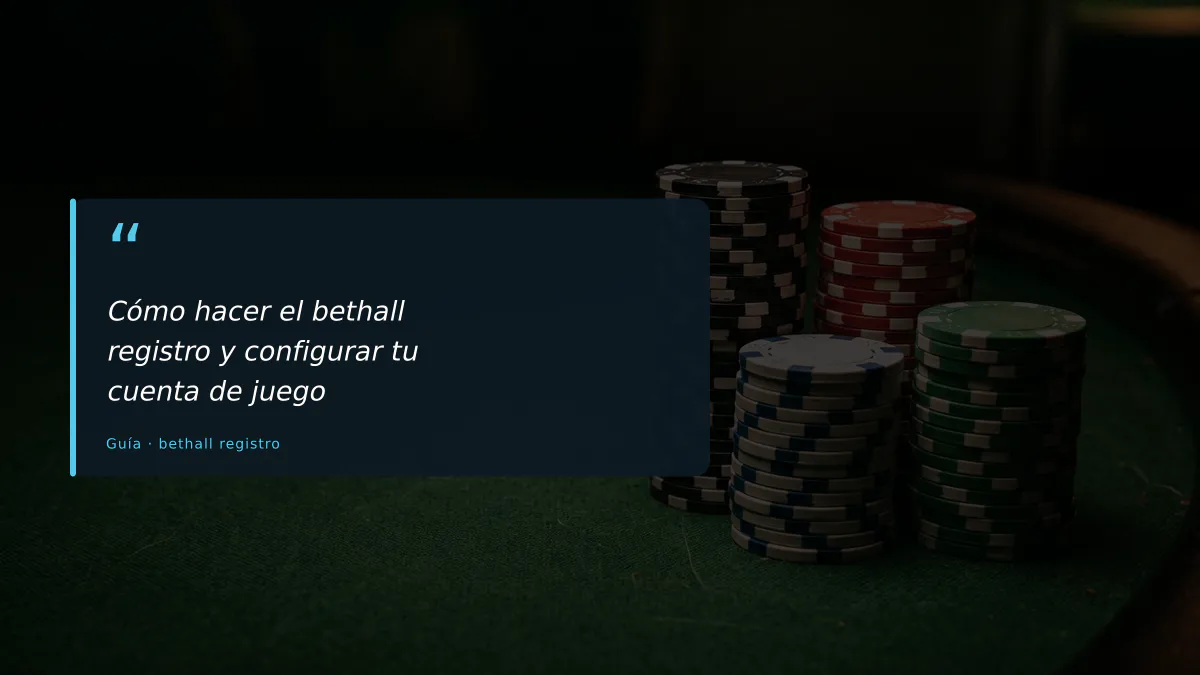 Cómo hacer el bethall registro y configurar tu cuenta de juego