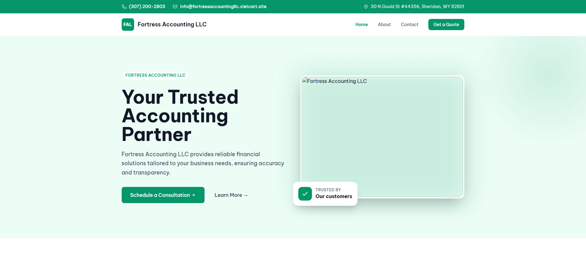 Stored capture of fortressaccountingllc.vietcart.site