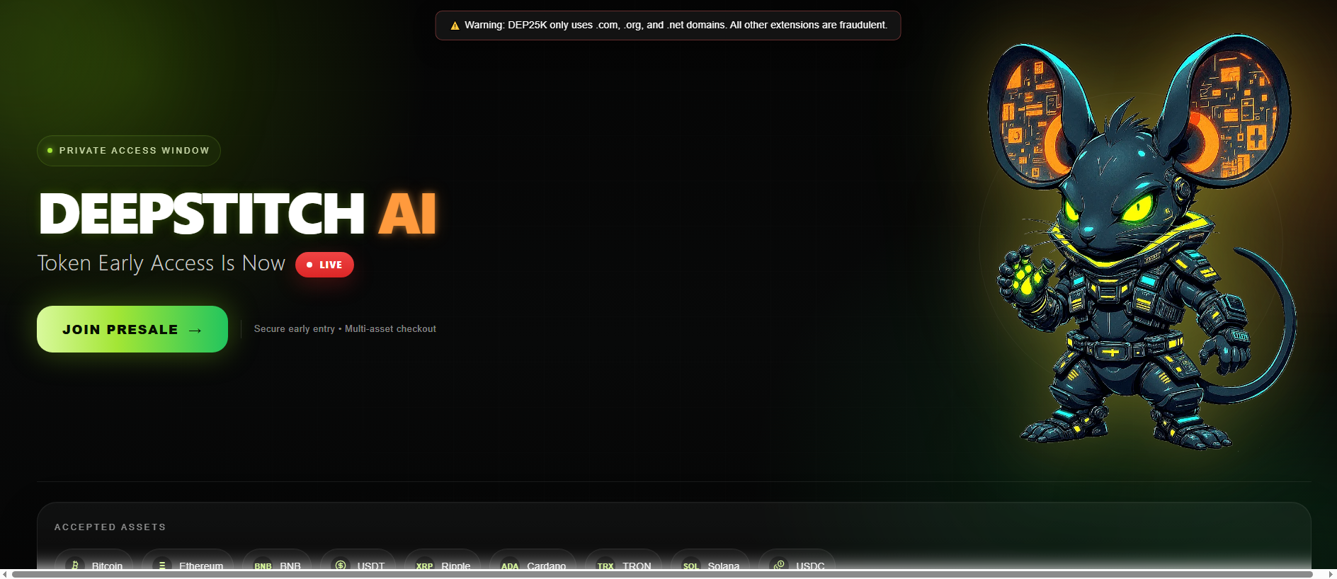 Stored screenshot of dep25k.com