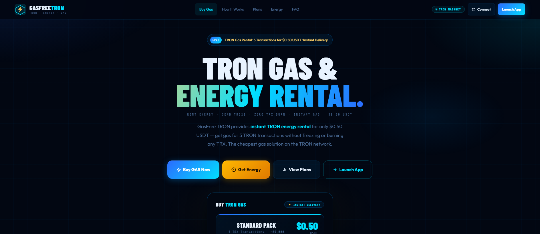 Screenshot of gasfreetron.pro