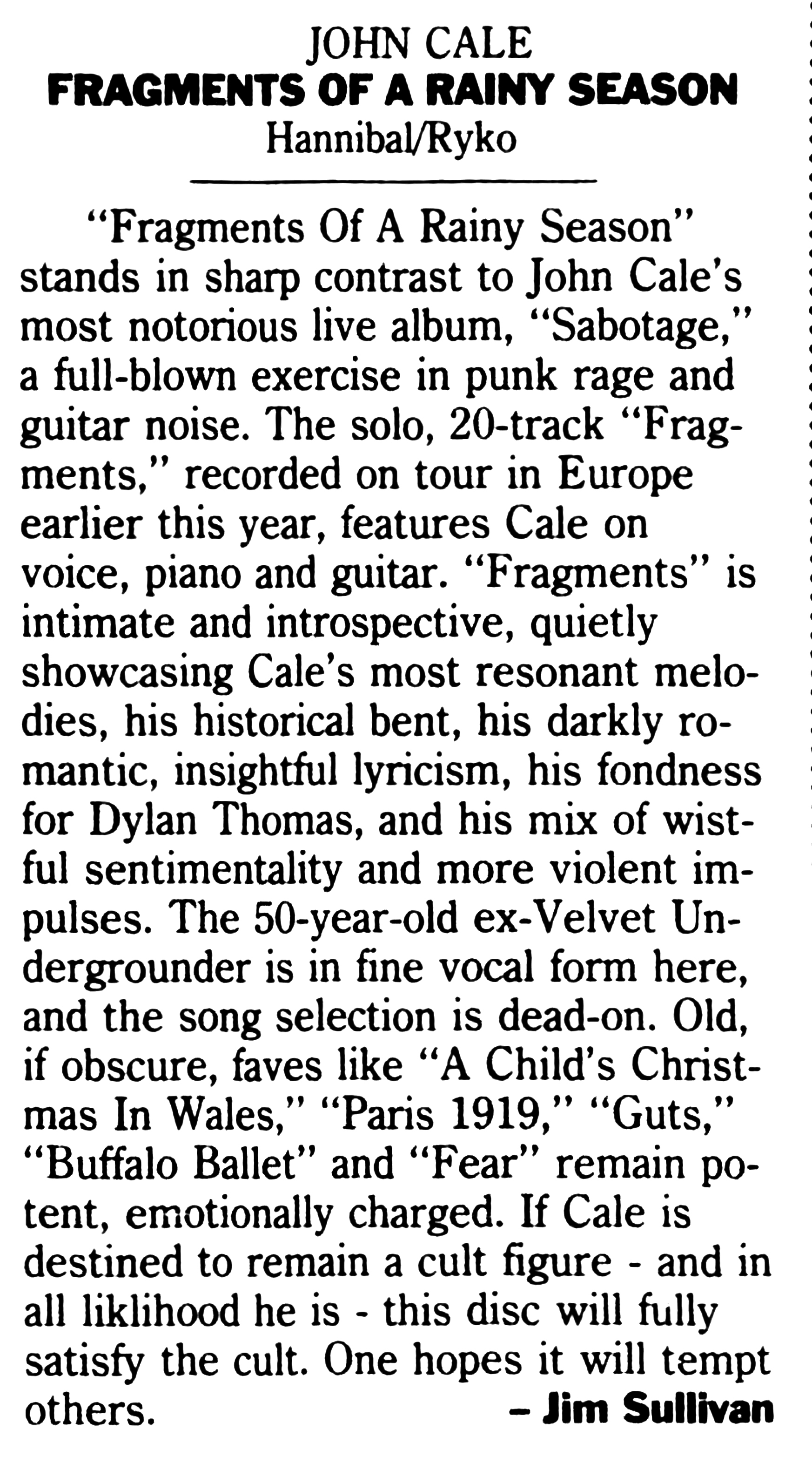John Cale: An appreciation | Page 14 | Steve Hoffman Music Forums