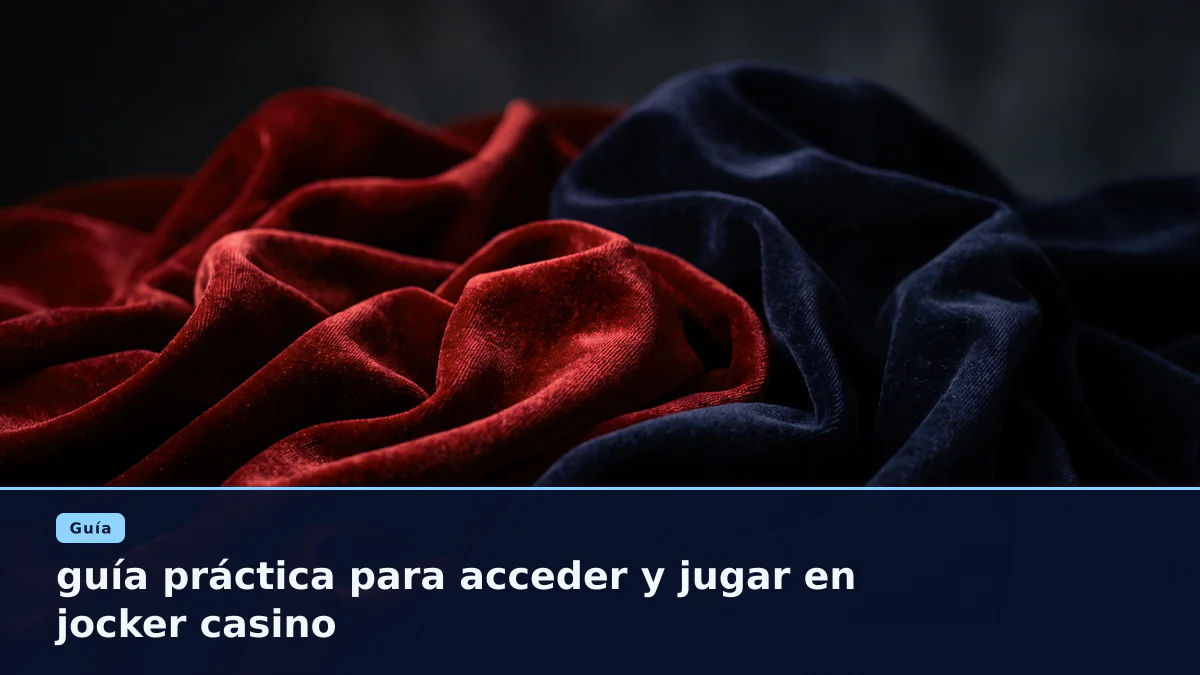 guía práctica para acceder y jugar en jocker casino