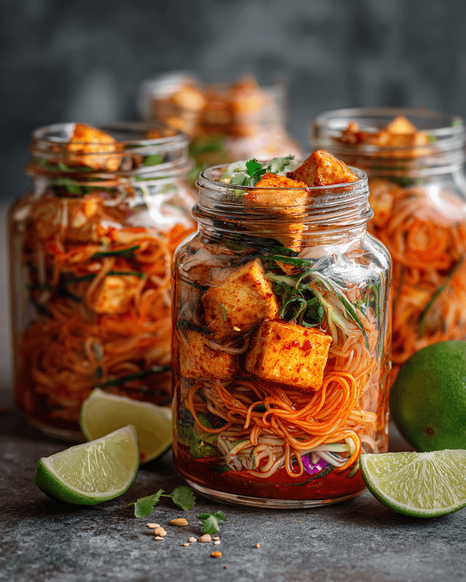 Instant Gochujang Lime Tofu Noodle Jars step photo