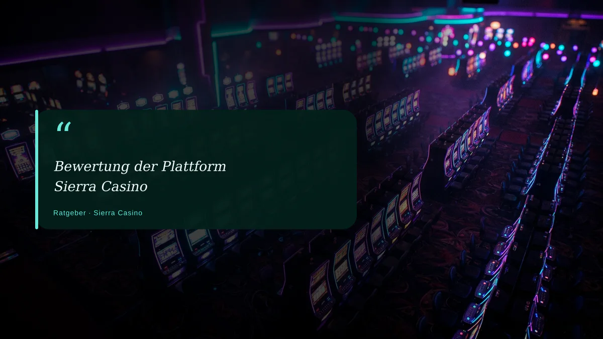 Bewertung der Plattform Sierra Casino