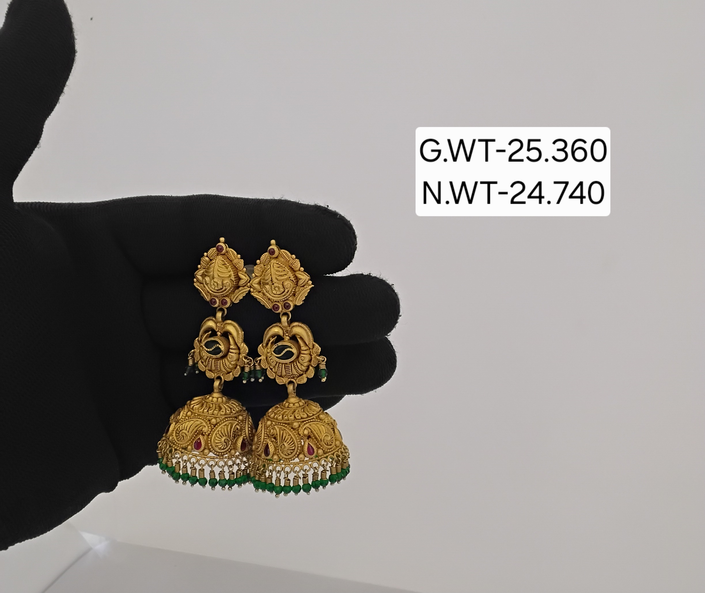 FANCY GOLD TEMPLE JHUMKA
