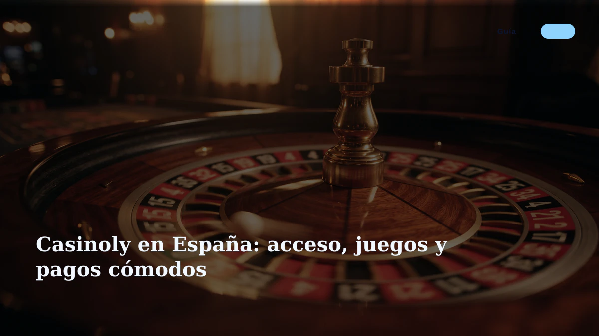 Casinoly en España: acceso, juegos y pagos cómodos