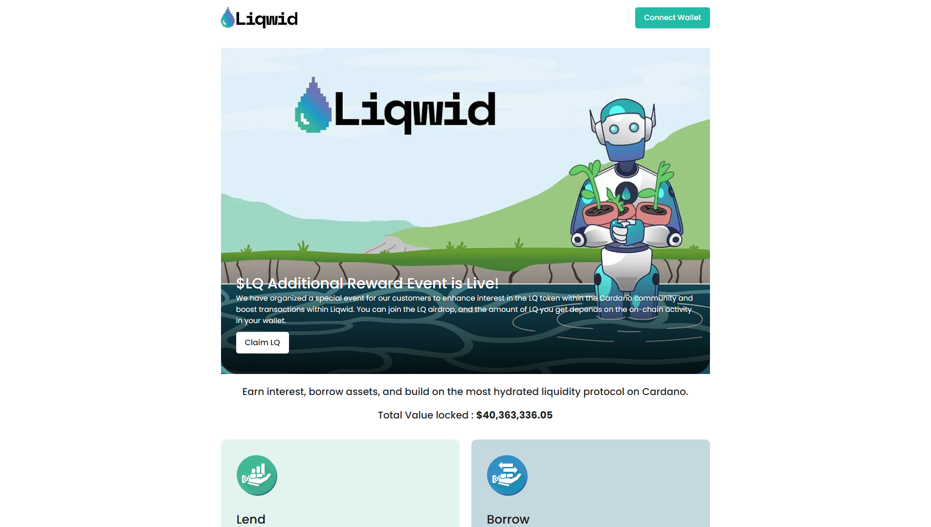 Stored capture of liqwid-stake.com