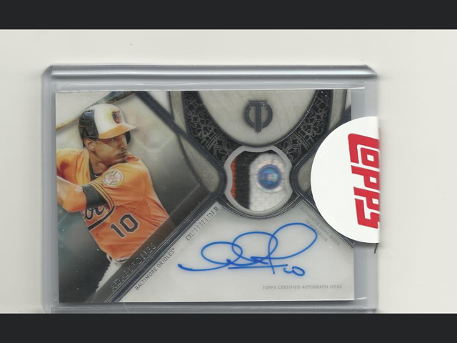 2017 Topps Tribute Adam Jones Acetate Patch Autograph /50