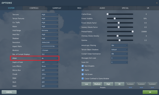 DCS-Settings