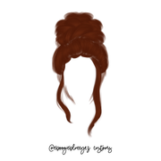Red Curly Bun PNG