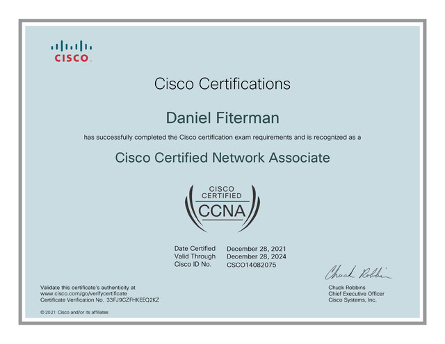 Cisco-Certified-Network-Associate-certificate