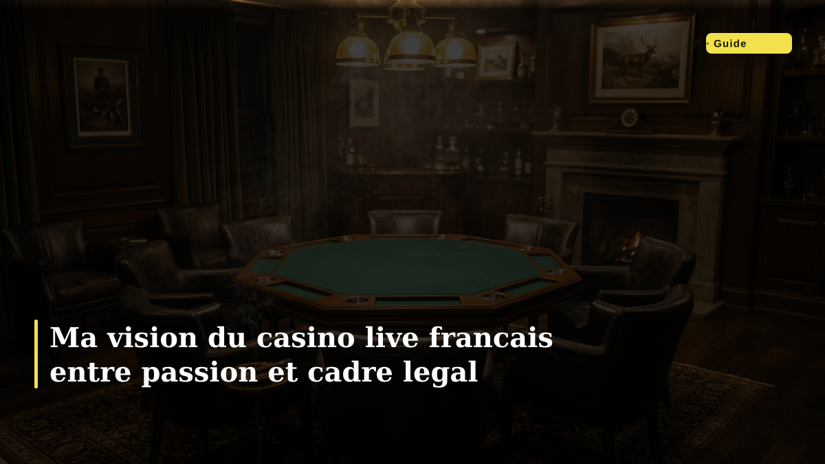 Ma vision du casino live francais entre passion et cadre legal