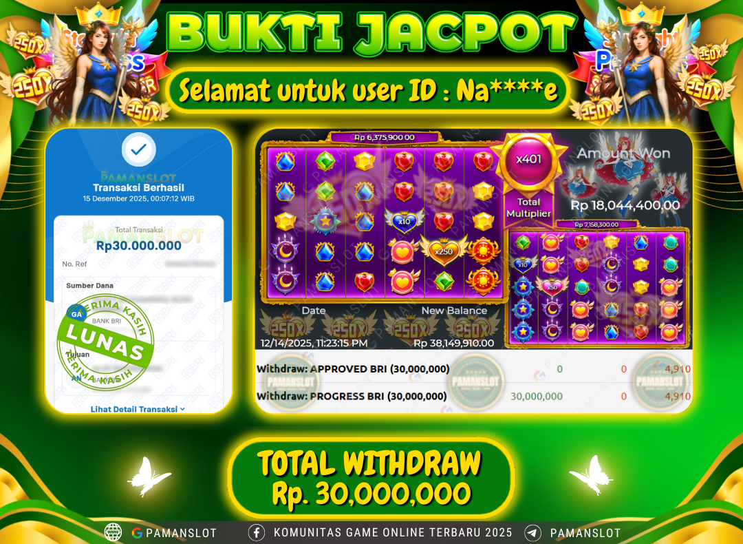 PAMANSLOT JACKPOT Game Starlight Princess Super Scatter Rp.30,000,000- LUNAS
