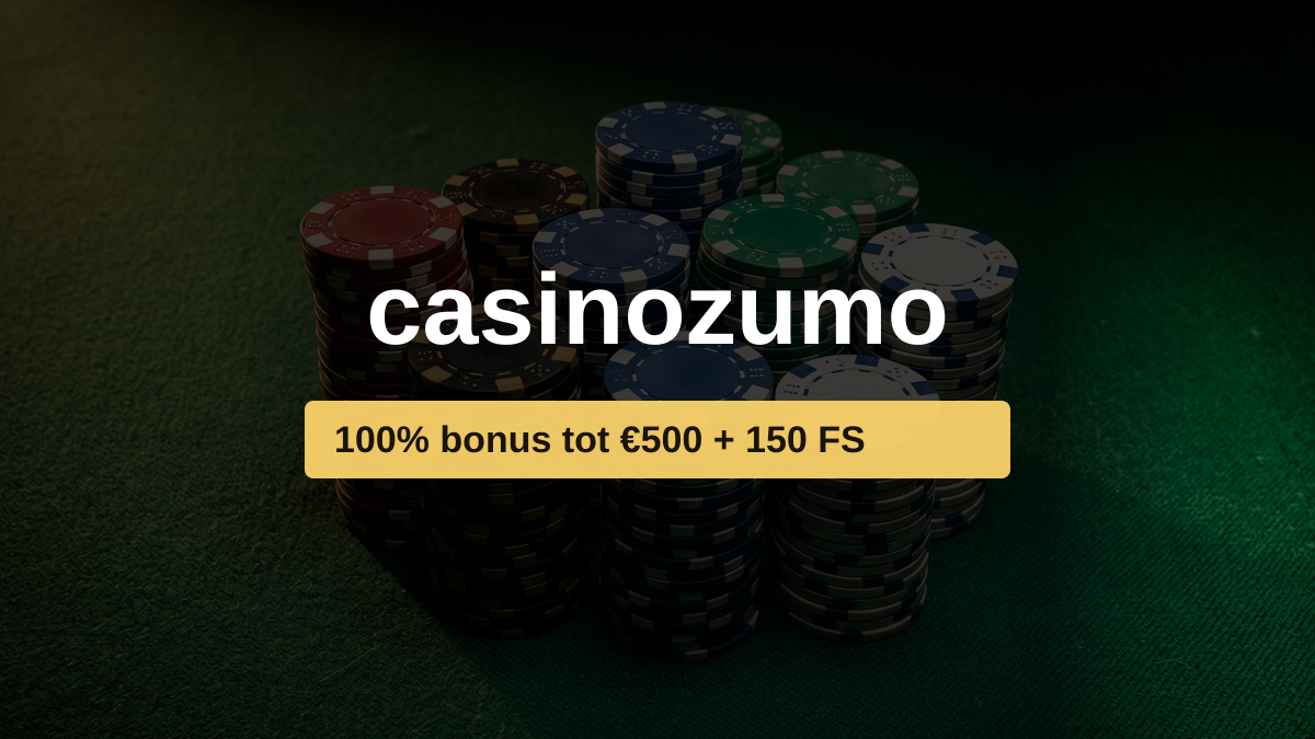 casinozumo — welkomstbonus 100% bonus tot €500 + 150 FS, betalingen: Visa, Mastercard, Skrill, iDEAL, Bancontact