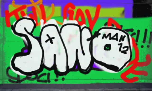 Graffiti artwork by sanoman12